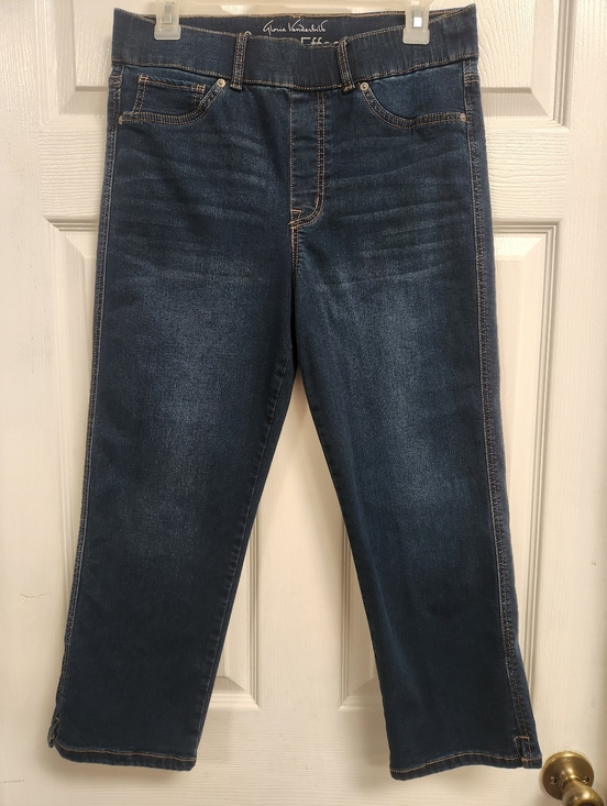 Gloria Vanderbilt Denim - Gloria Vanderbilt Women's Dark Blue High Rise Capri Stretchy Jeans